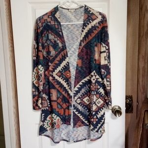 Like new! Long sleeve shawl southwest print